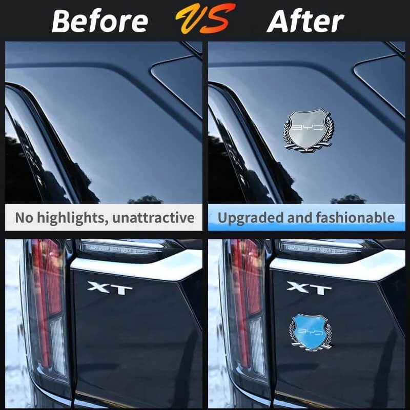 3D Metal Car Trunk Window Side Emblem Badge Decal Sticker For BYD - Image 6