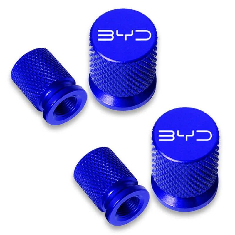 4pcs Aluminum Car Wheel Tire Valve Cap Covers for BYD - Image 4