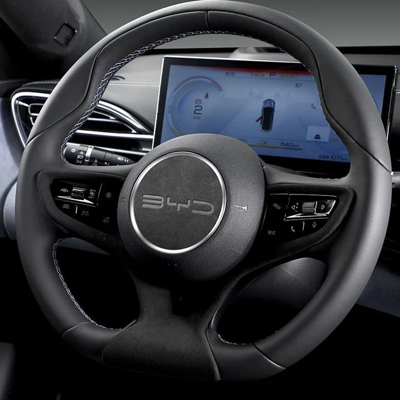 Genuine Alcantara Steering Wheel Cover for BYD - Image 2